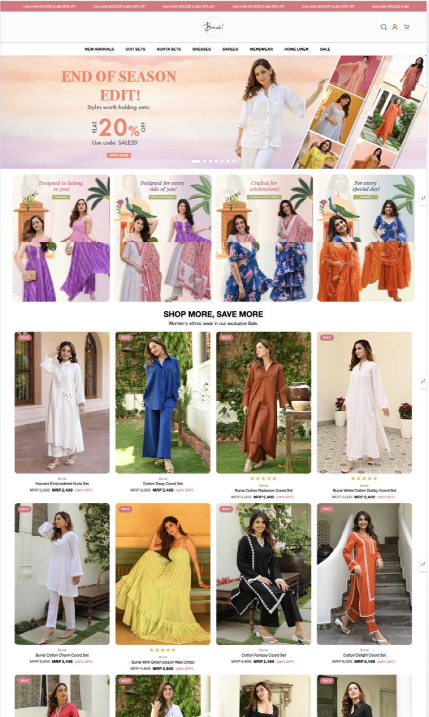Bunaai: ethnic women’s-wear store built to convert