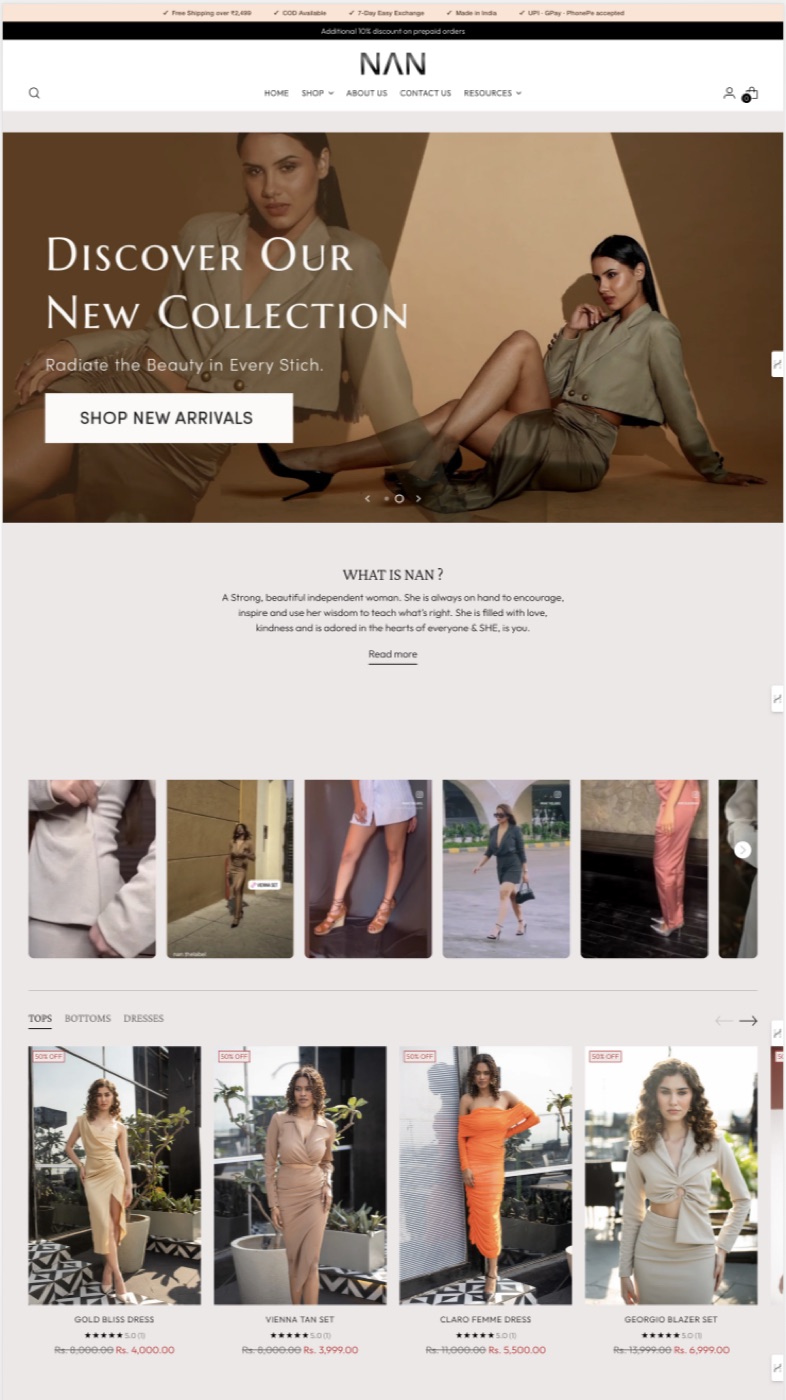 NAN: story-led premium women’s-wear store