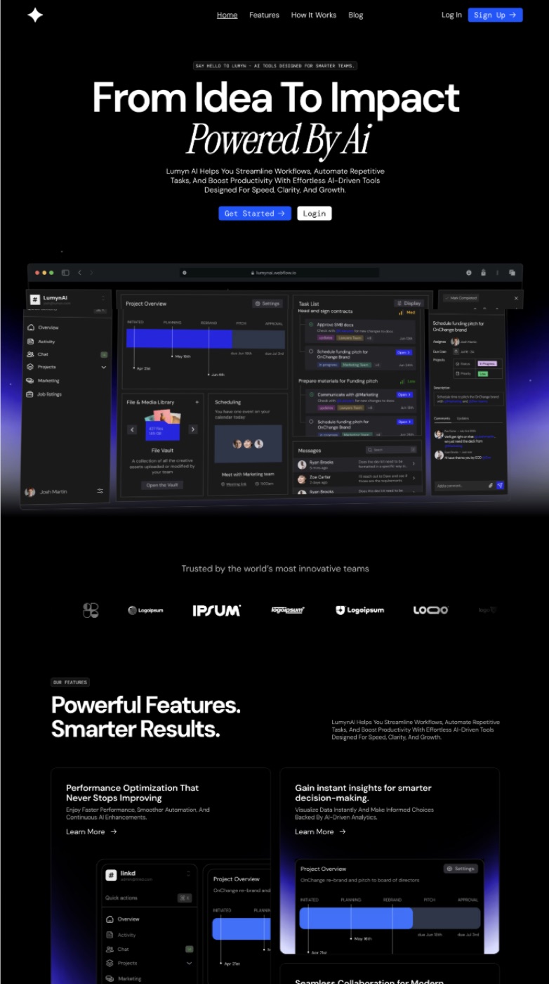 Lumyn AI: conversion-focused SaaS product landing page