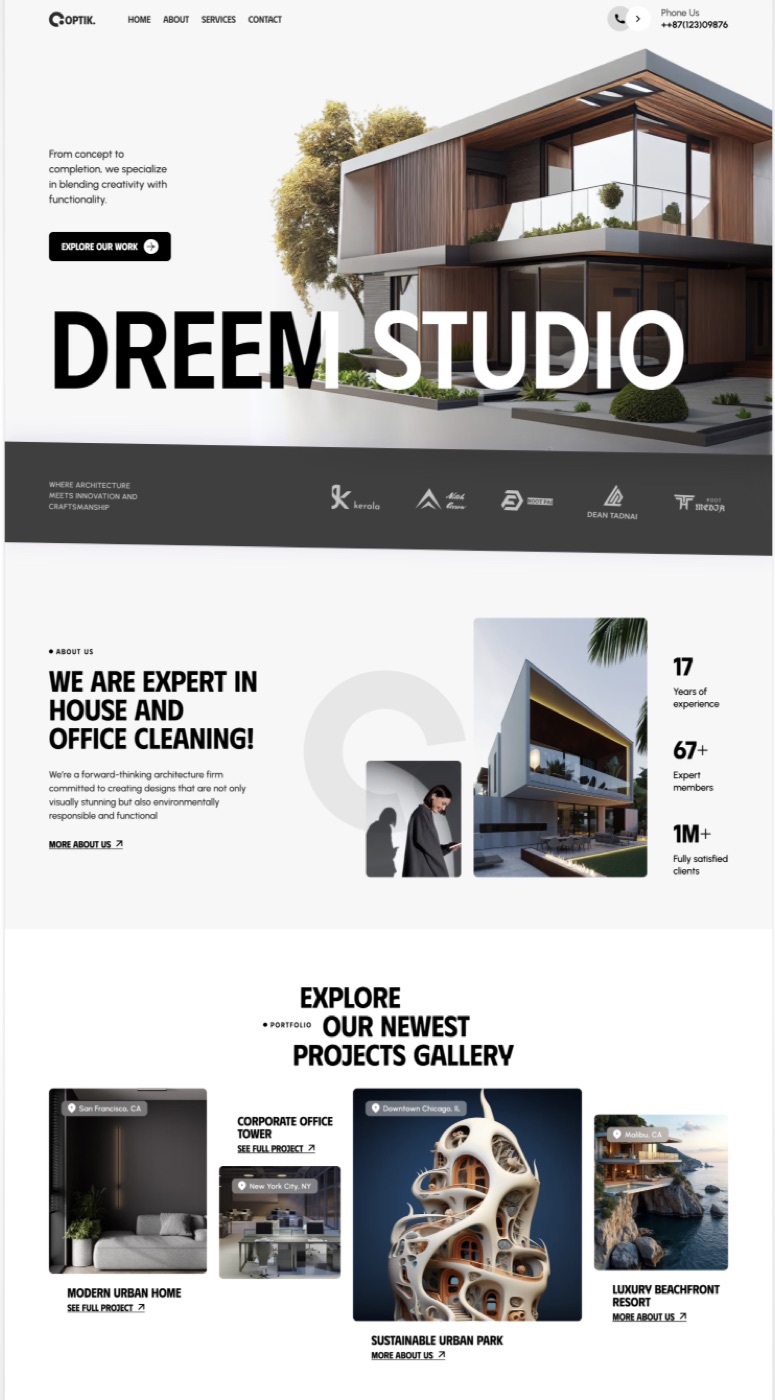 Dreem Studio: architecture firm with a striking project showcase